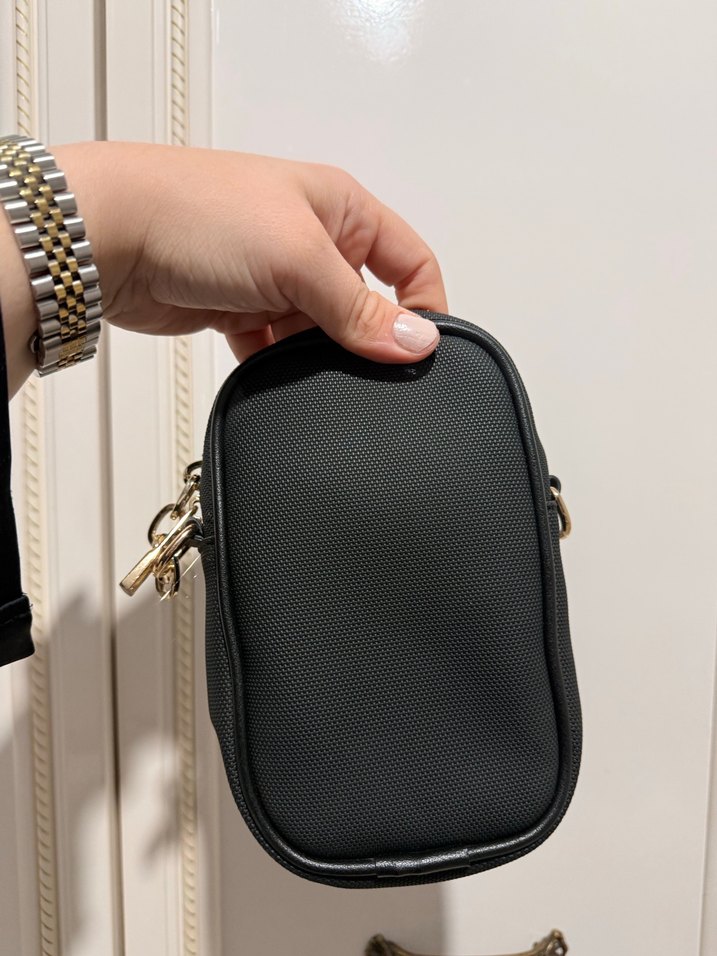 Siyah Yılan Derisi Desenli Kadın Çapraz Çanta Beverly hills polo - Görsel 2