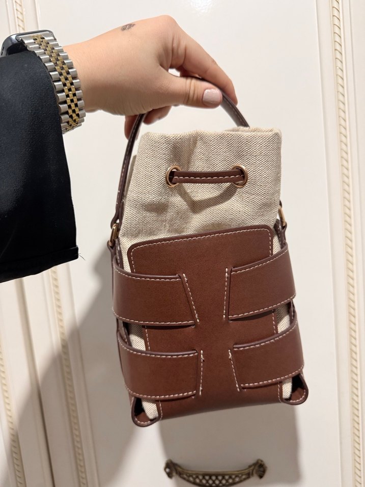 Kahverengi Deri Kemer Detaylı Kadın Çanta Hm - Görsel 2