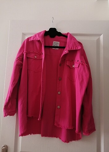 Pembe kot ceket