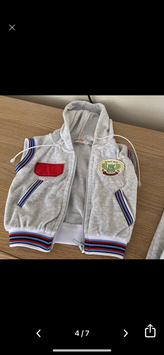 Kapüşonlu Nakışlı Erkek Çocuk takımı - Görsel 5