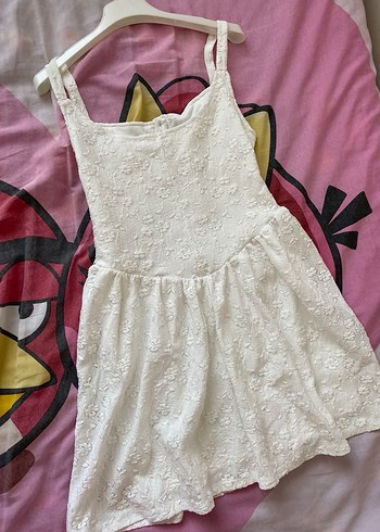 Beyaz Fisto Elbise - Görsel 5