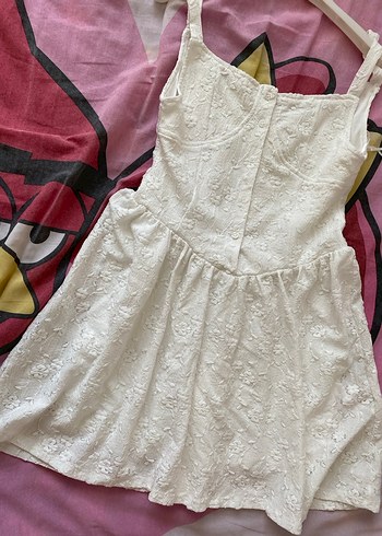 Beyaz Fisto Elbise - Görsel 2