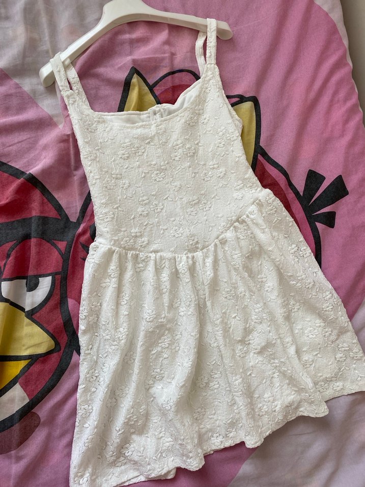 Beyaz Fisto Elbise - Görsel 5