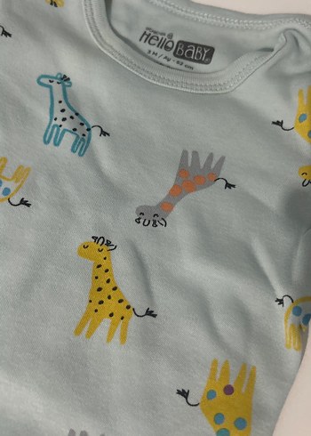 Uzun Kollu Geyikli Bebek Body - Görsel 2