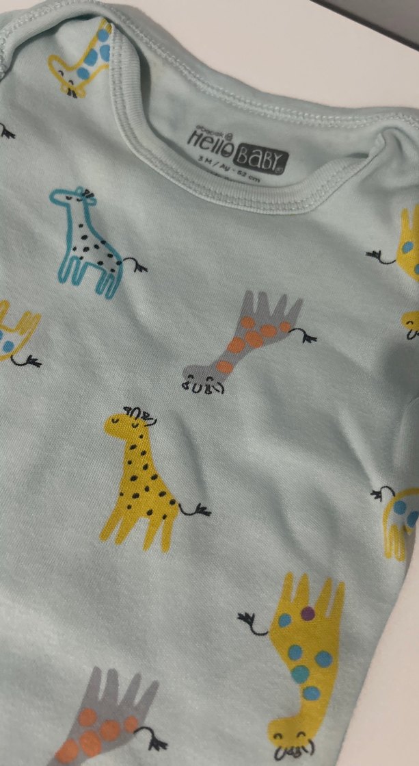 Uzun Kollu Geyikli Bebek Body - Görsel 2