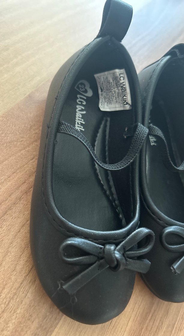 Kız Çocuk Siyah Fiyonk Detaylı Babet - Görsel 2