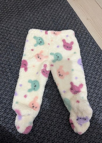 Kız Çocuk Kapüşonlu Peluş Ceket ve Peluş Alt - Görsel 7