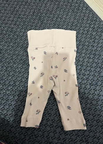 Kız Çocuk Pembe Keten Fırfırlı Bluz ve Çiçekli Tayt - Görsel 6