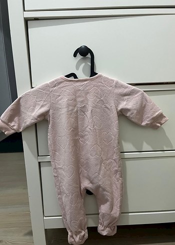 Düğmeli Pembe Bebek Kız Tulumu - Görsel 4