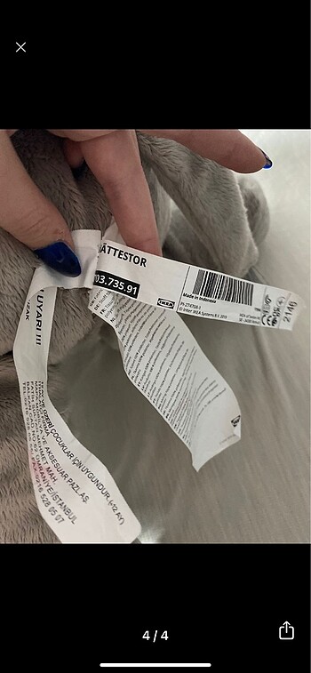 Beden Renk IKEA PELUŞ FİL