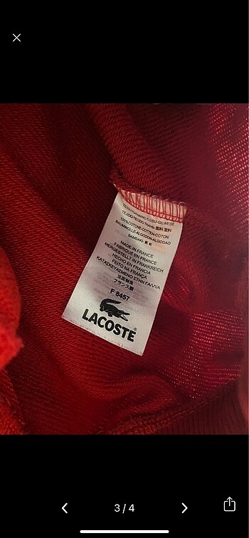 s Beden Lacoste sweat