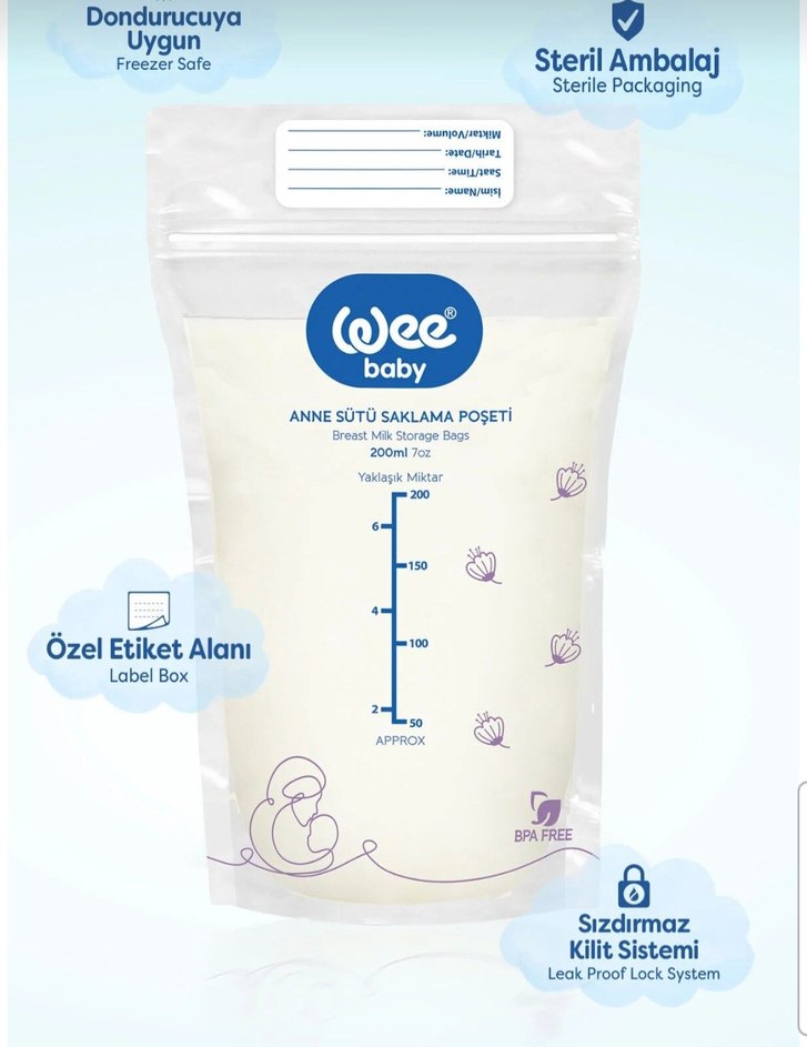 Wee Baby Anne Sütü Saklama Poşeti 2 kutu - Görsel 2
