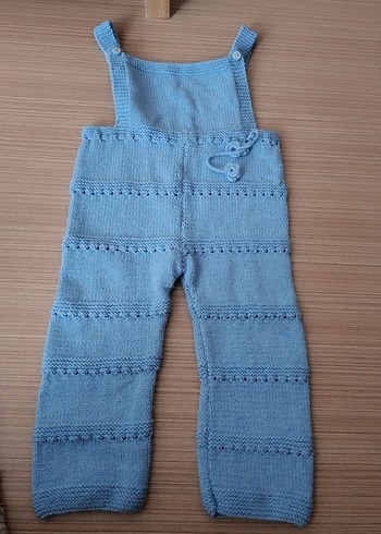 Mavi Örgü Bebek Takımı - Görsel 3