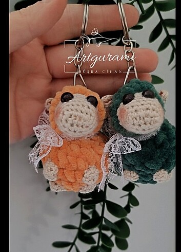 Amigurami örgü kuzu anahtarlık 