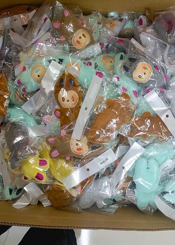 Pastel Renkli Çoklu Peluş Oyuncak