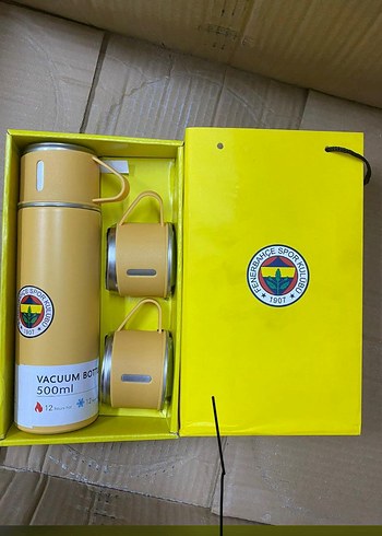 Fenerbahçe Sarı Termos Seti 500ml