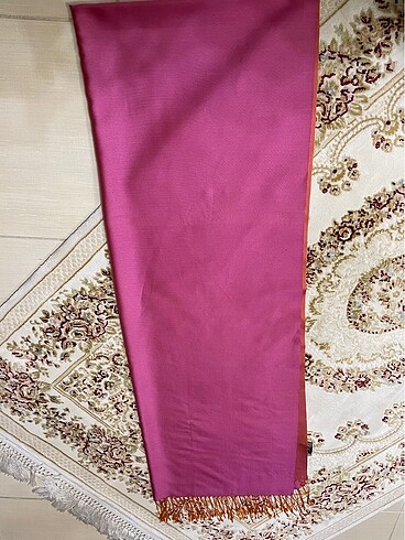 Aker Pembe turuncu ipek şal