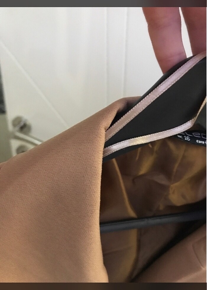 Camel Gold Düğmeli Blazer Ceket - Görsel 4