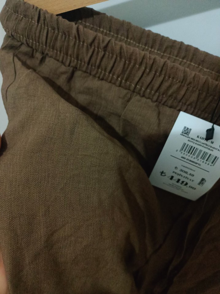 Kahverengi Kadın havuç Pantolon - Görsel 3