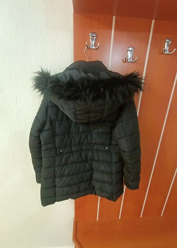 Siyah Kürklü Kadın Kışlık Mont - Görsel 6