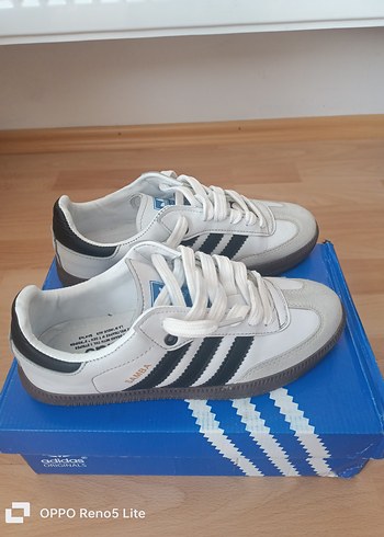 Adidas samba Kadın Gri Beyaz Spor Ayakkabı - Görsel 7