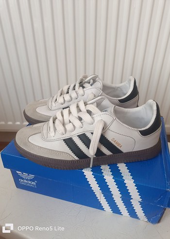 Adidas samba Kadın Gri Beyaz Spor Ayakkabı - Görsel 6