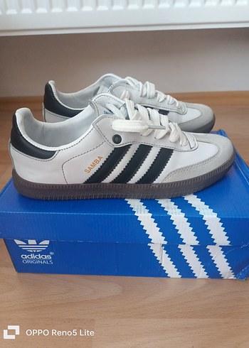 Adidas samba Kadın Gri Beyaz Spor Ayakkabı - Görsel 5