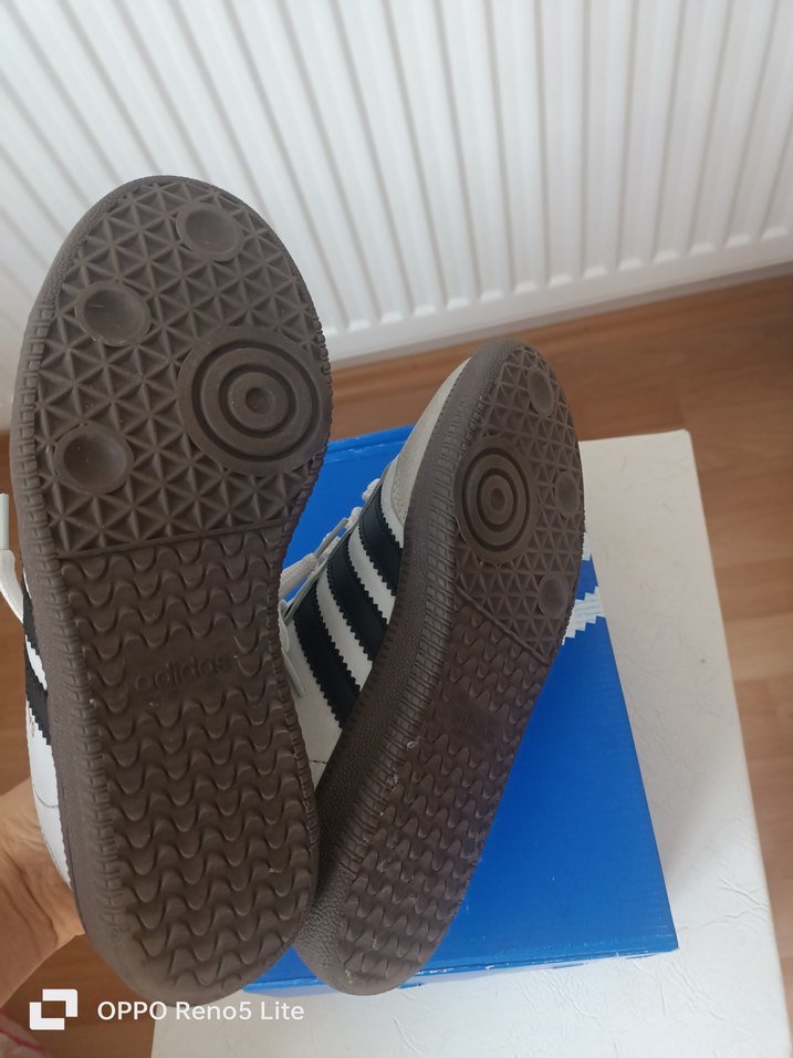 Adidas samba Kadın Gri Beyaz Spor Ayakkabı - Görsel 4