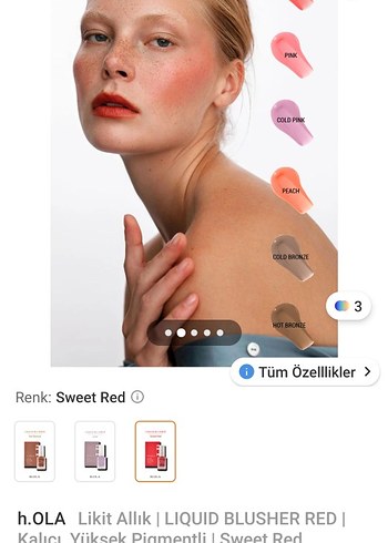 h.OLA Sweet Red Sıvı Allık - Görsel 2