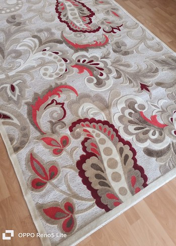 Bohem Desenli Gri Kahverengi Halı - Görsel 2