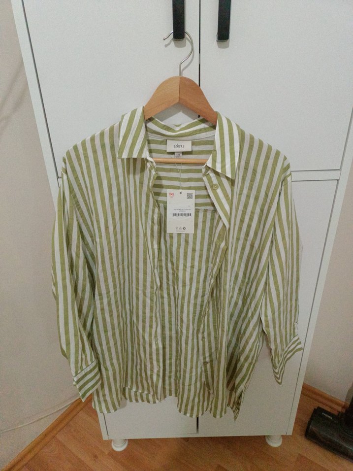 Kadın Çizgili Tunik - Uzun Kollu, Rahat Kesim - Görsel 5