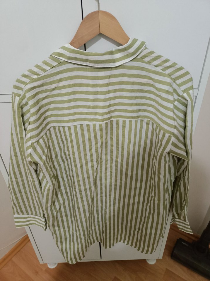 Kadın Çizgili Tunik - Uzun Kollu, Rahat Kesim - Görsel 3