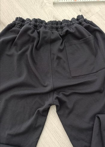 erkek Gri Pilili Pamuklu Kumaş Pantolon - Görsel 3