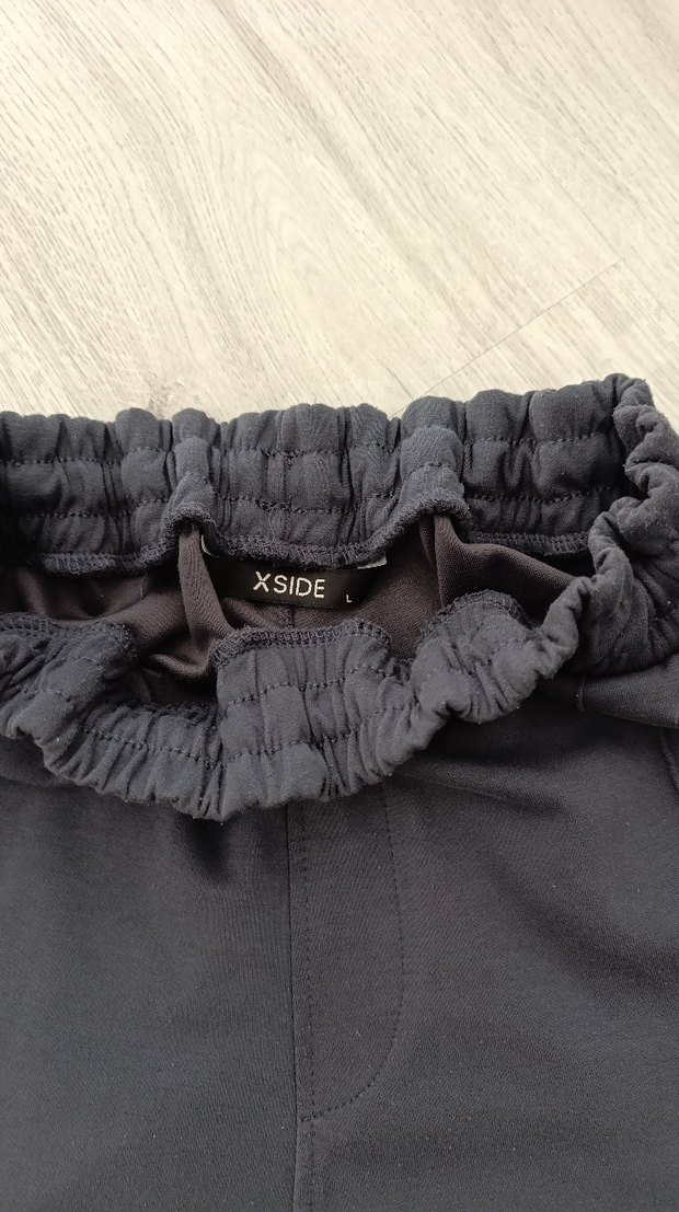 erkek Gri Pilili Pamuklu Kumaş Pantolon - Görsel 4