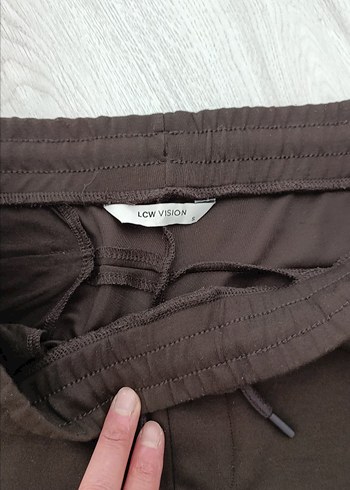 Kahverengi erkek Kemerli Kumaş Pantolon - Görsel 3