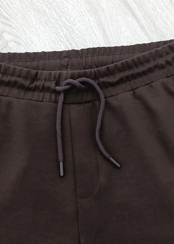 Kahverengi erkek Kemerli Kumaş Pantolon - Görsel 2