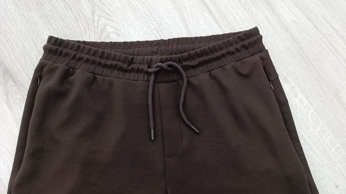 Kahverengi erkek Kemerli Kumaş Pantolon - Görsel 2