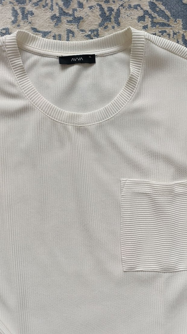 avva Erkek Beyaz Uzun Kollu sweatshirt - Görsel 2