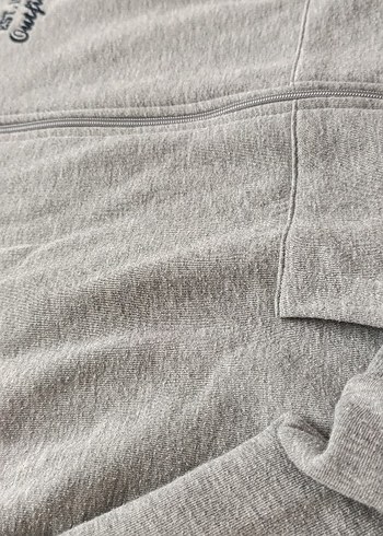 Gri Fermuarlı Erkek Polar Sweatshirt - Görsel 3