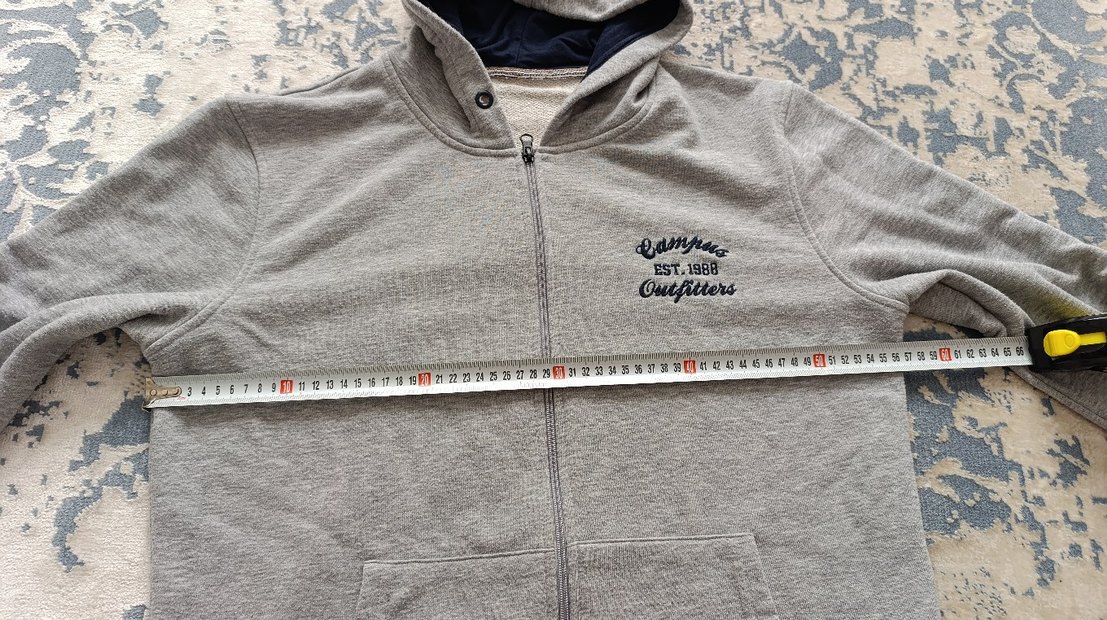 Gri Fermuarlı Erkek Polar Sweatshirt - Görsel 5