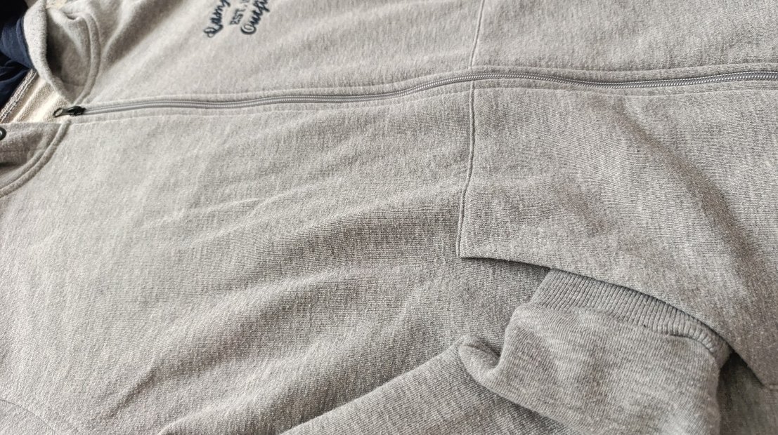 Gri Fermuarlı Erkek Polar Sweatshirt - Görsel 3