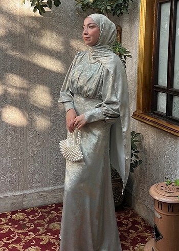 MANUKA IŞILTILI ABİYE SU YEŞİLİ 38 Beden