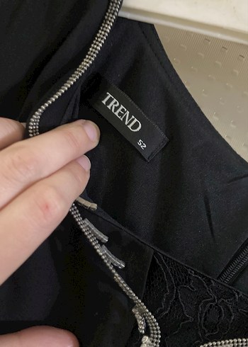 Siyah V Yaka Uzun Salaş Kadın Elbise - Görsel 5