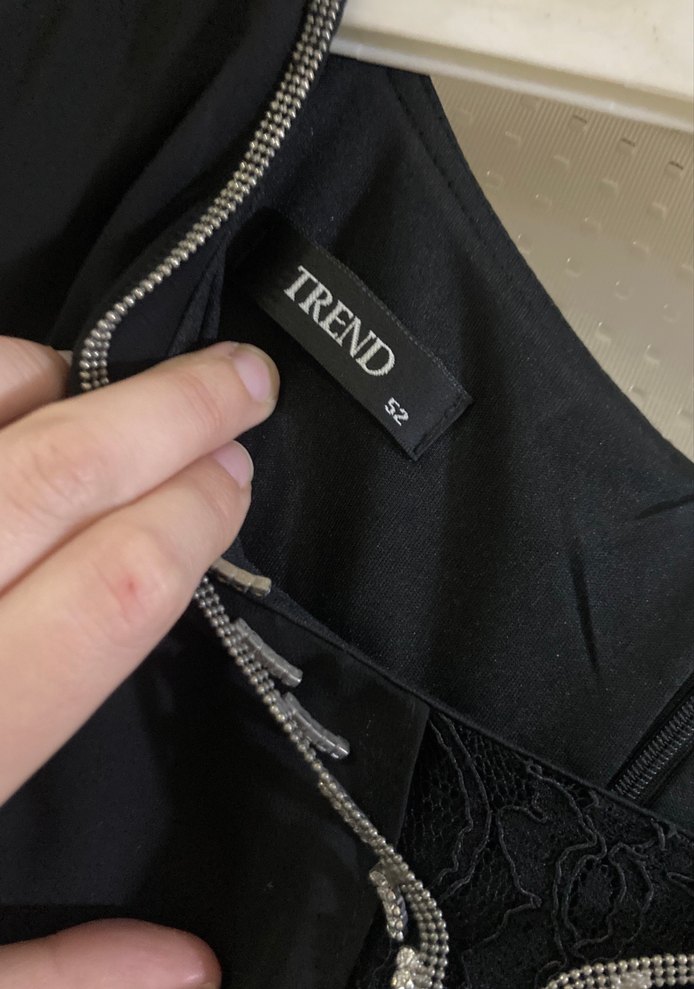 Siyah V Yaka Uzun Salaş Kadın Elbise - Görsel 5