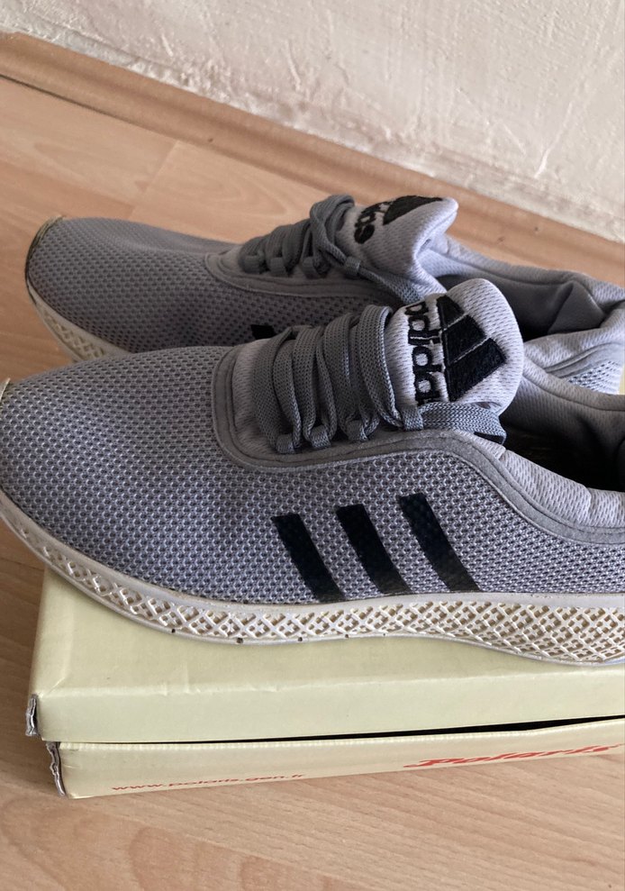 Gri Adidas Bağcıklı Kadın Spor Ayakkabı - Görsel 4