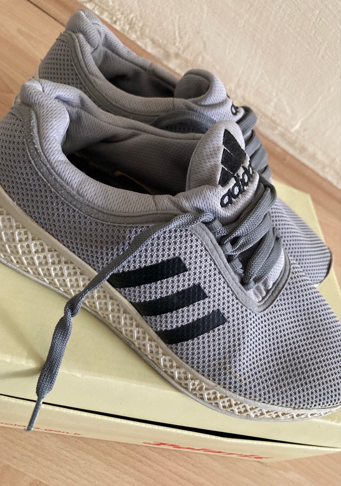 Gri Adidas Bağcıklı Kadın Spor Ayakkabı - Görsel 2