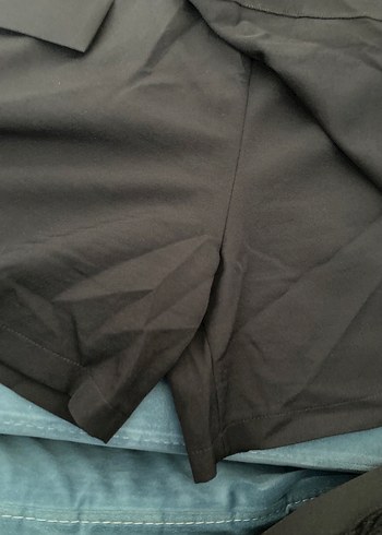 Zincir Detaylı Kahverengi Mini şort etek - Görsel 3