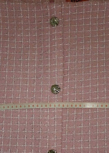 Düğmeli Pembe Tüvit takım - Görsel 5