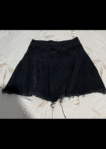 Trendyol & Milla Siyah Kot Mini Etek