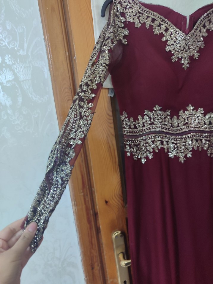 bordo abiye - Görsel 3